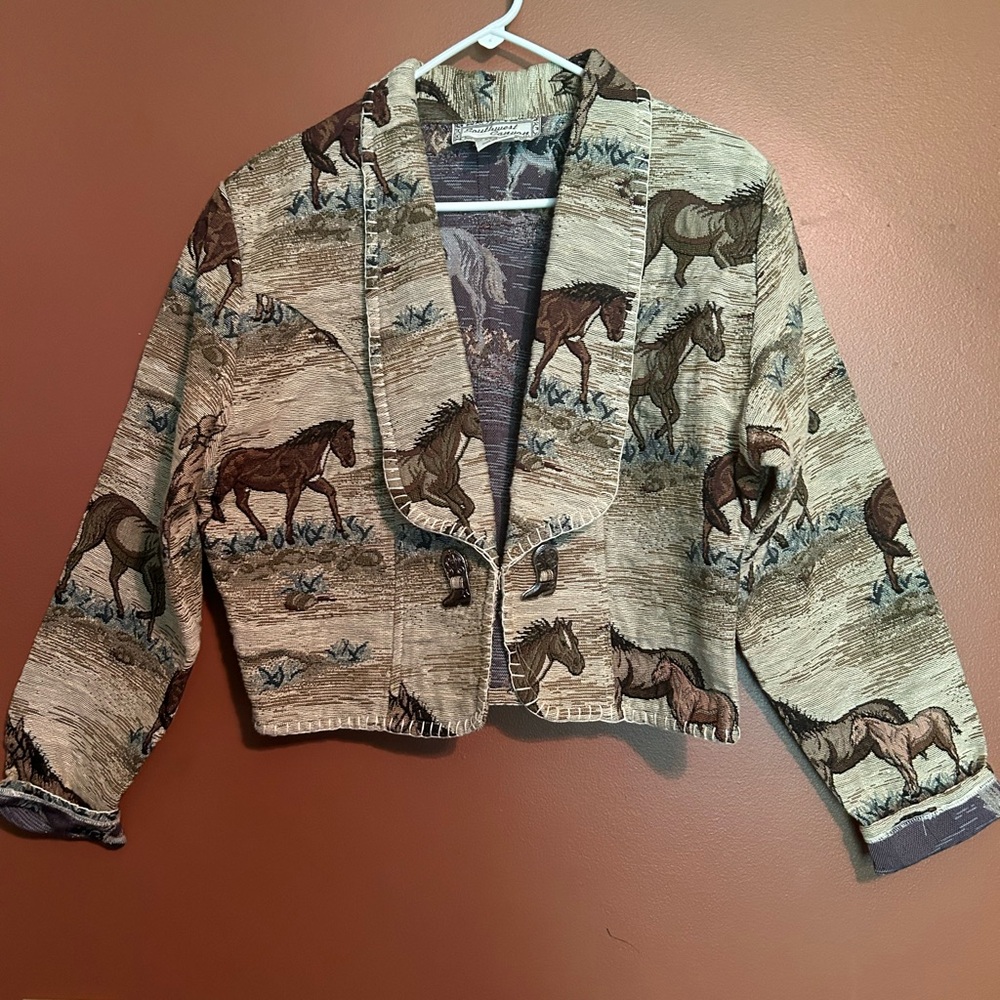 Southwest canyon, woven blazer